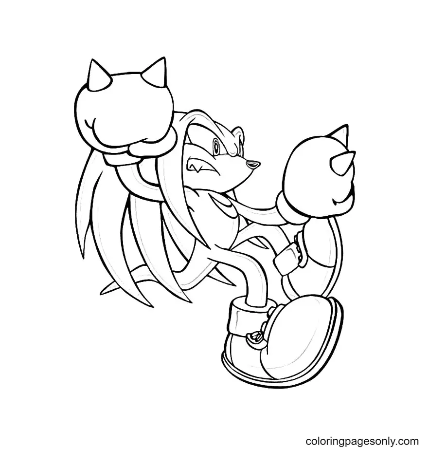 Knuckles Para Colorear 47
