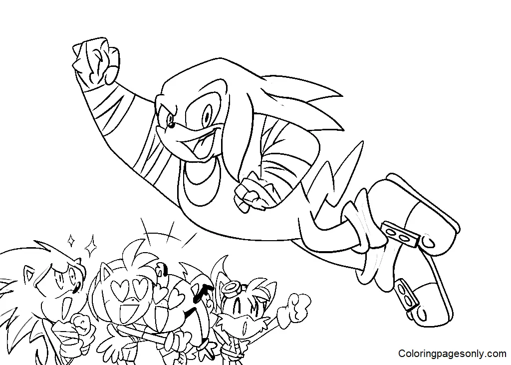 Knuckles Para Colorear 63