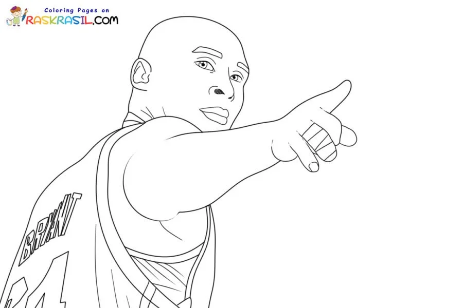 Kobe Bryant Para Colorear 1