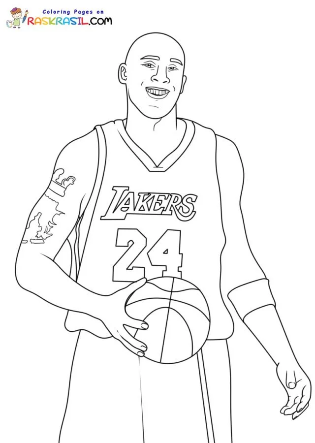 Kobe Bryant Para Colorear 5