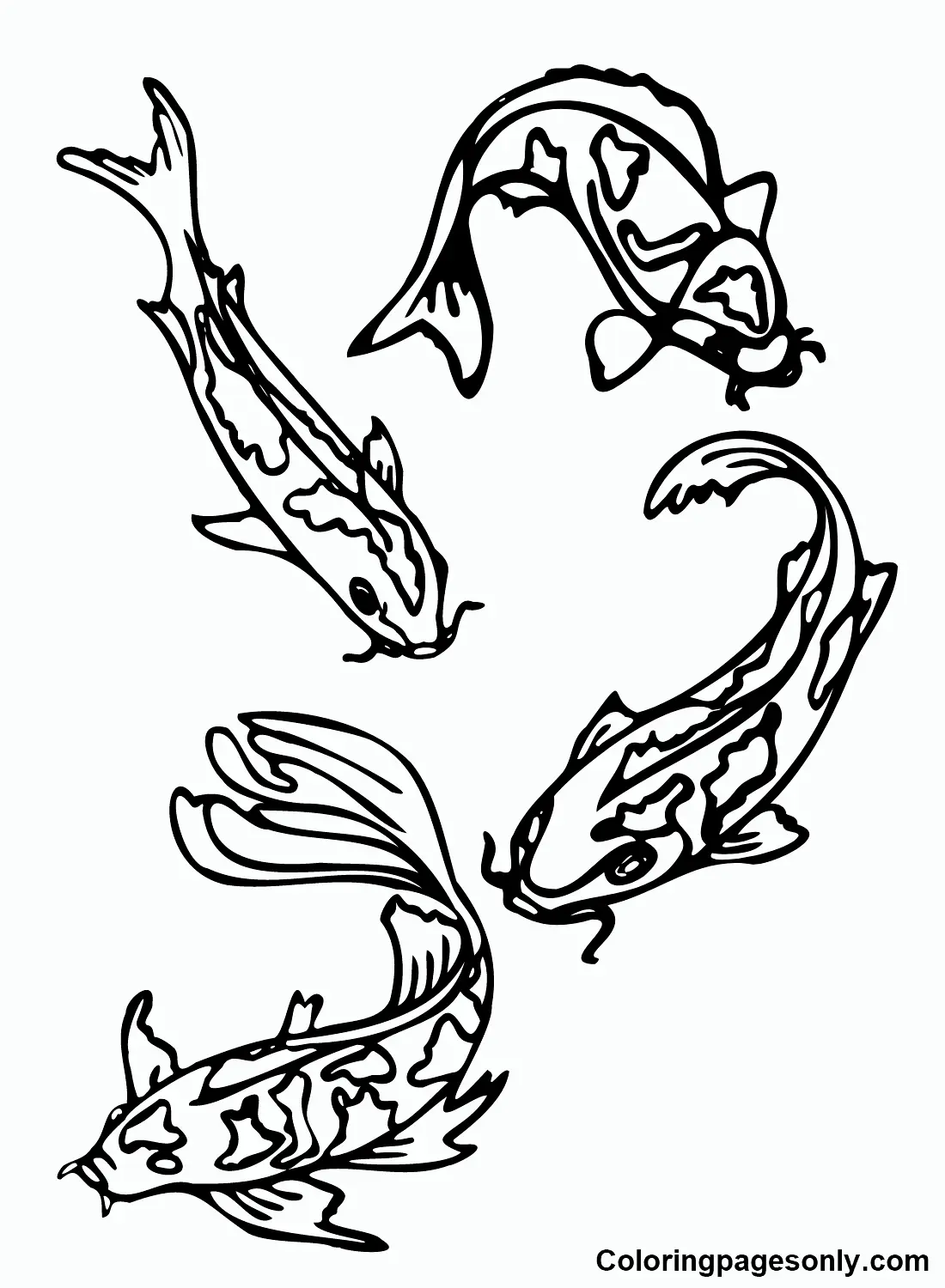 Koi Fish Coloring Pages 9