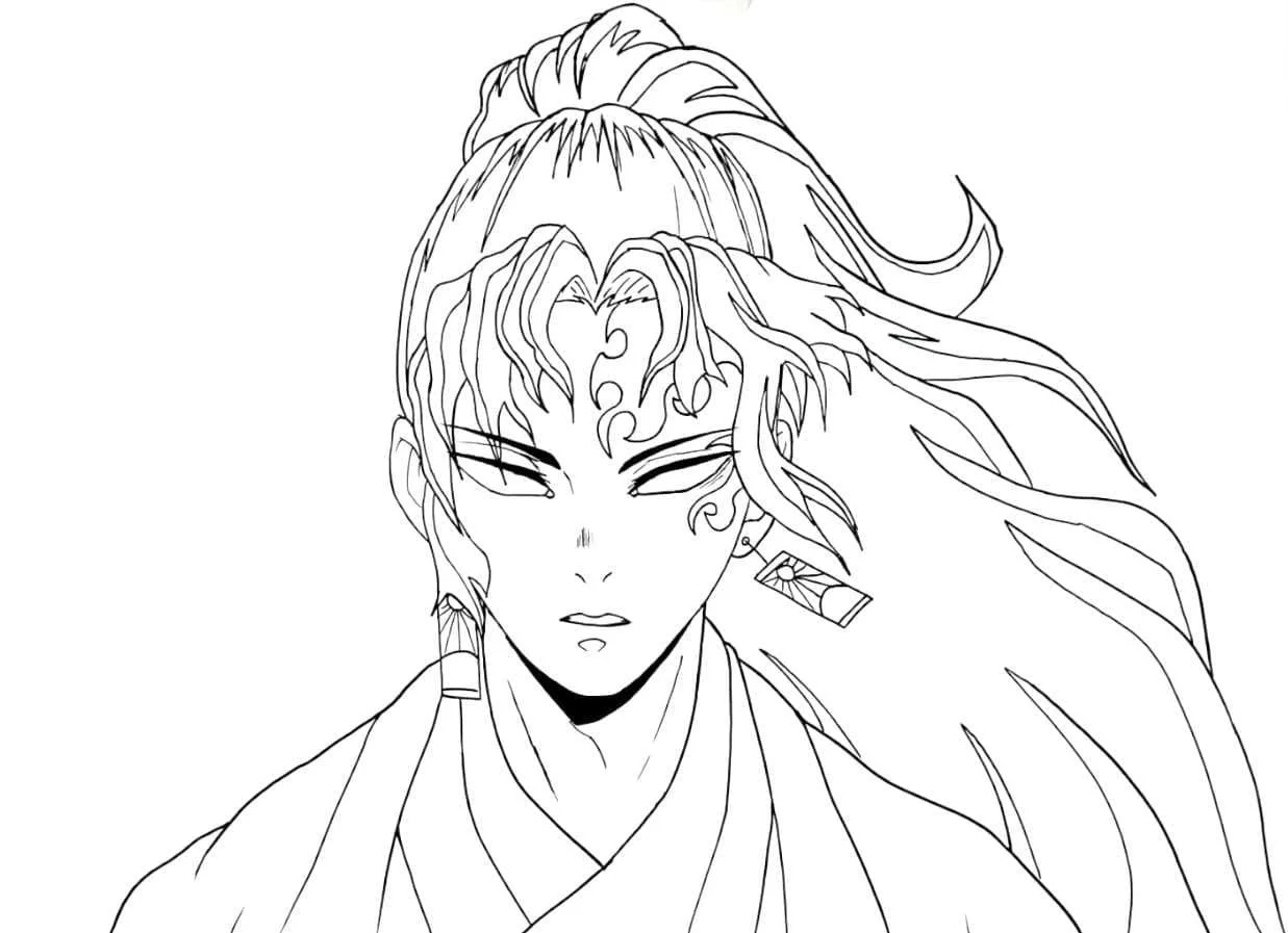 Kokushibo Para Colorir 10