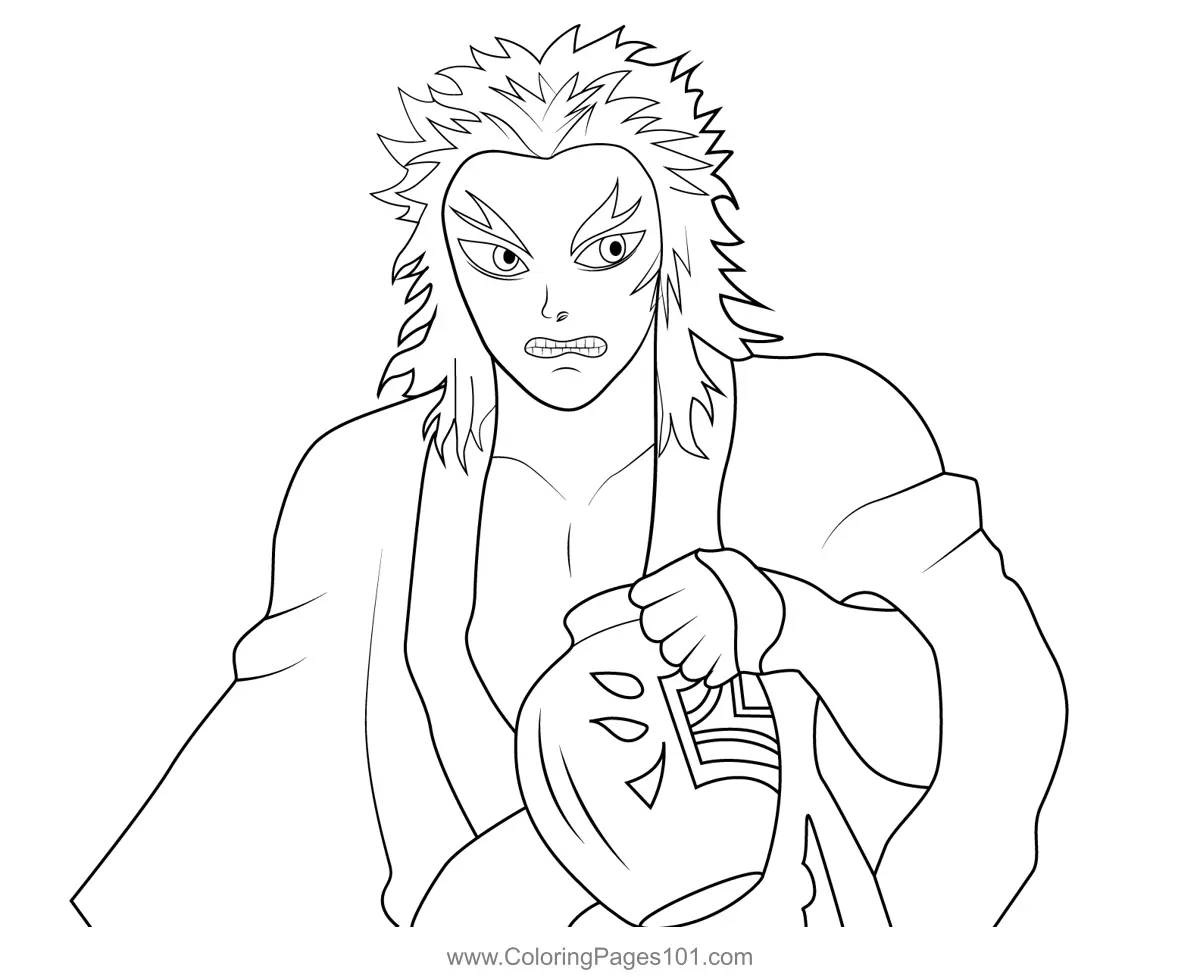 Kokushibo Para Colorir 12