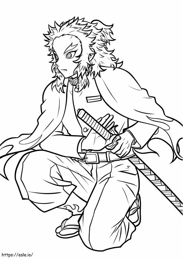 Kokushibo Para Colorir 13