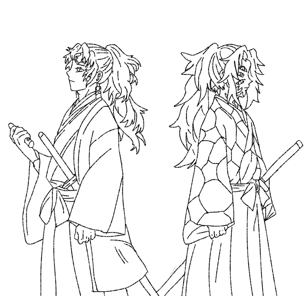 Kokushibo Para Colorir 14
