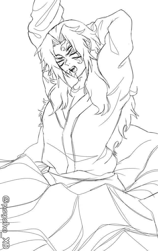 Kokushibo Para Colorir 15