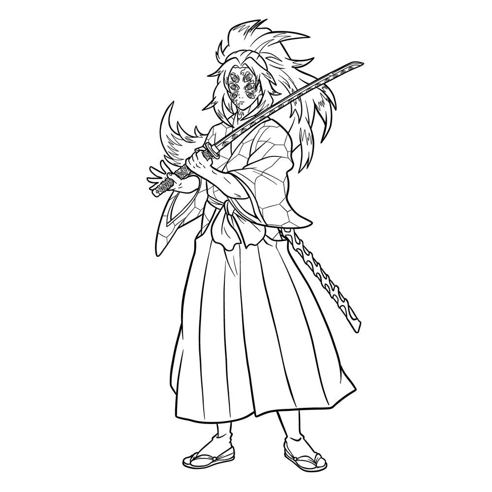 Kokushibo Para Colorir 16