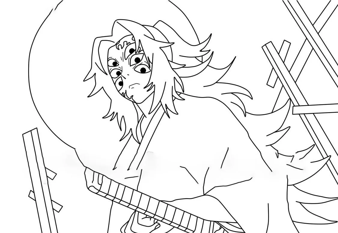 Kokushibo Ausmalbilder 2