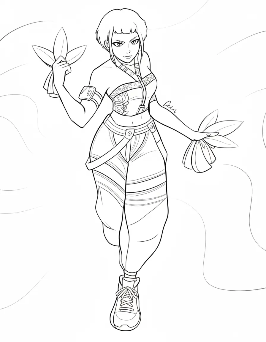 KPop Demon Hunters Rumi Para Colorir