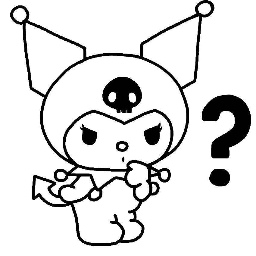 Kuromi Coloring Pages