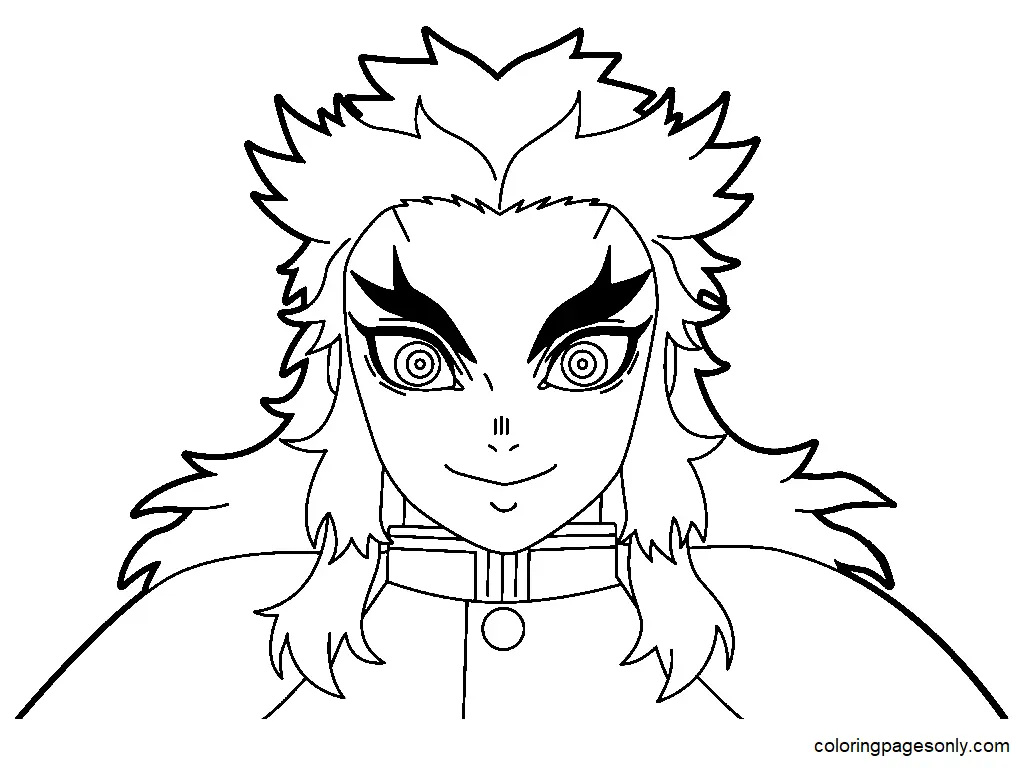 Kyojuro Rengoku Coloring Pages 23