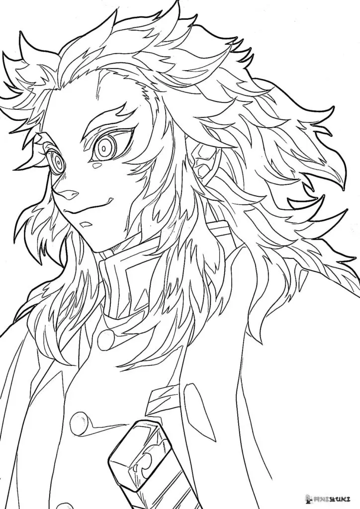 Kyojuro Rengoku Coloring Pages 28