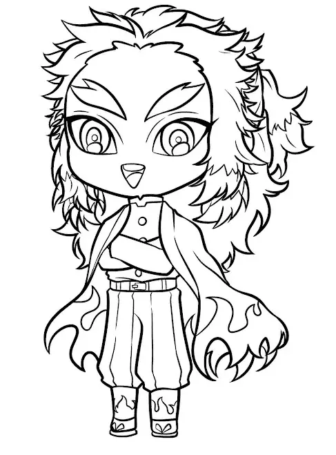 Kyojuro Rengoku Coloring Pages 31