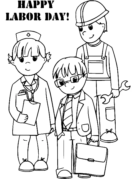 Labor Day Coloring Pages 1