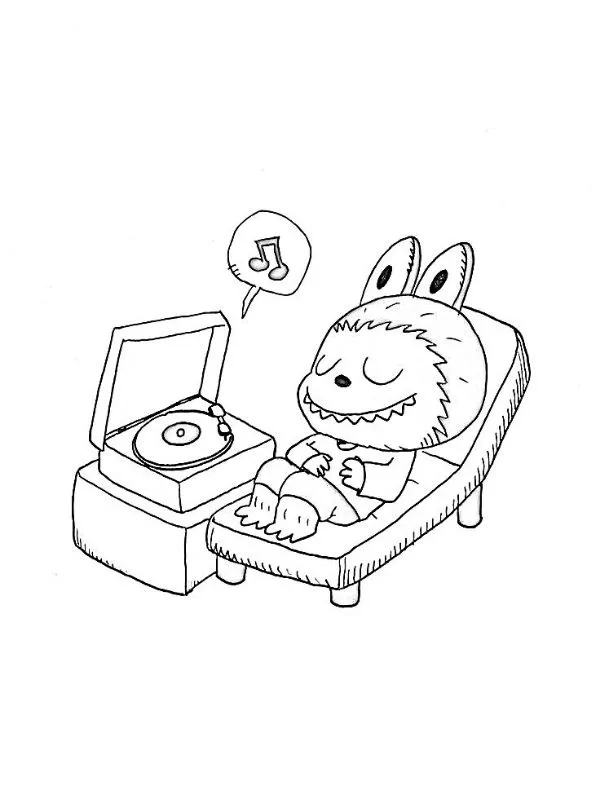 Labubu Para Colorir