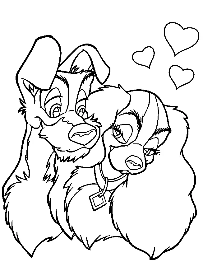 Lady and the Tramp Coloring Pages 50