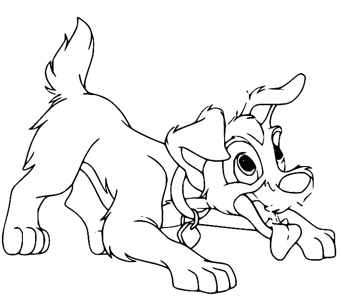 Lady and the Tramp Coloring Pages 52