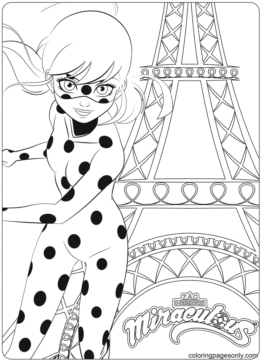 Ladybug and Cat Noir Coloring Pages 15