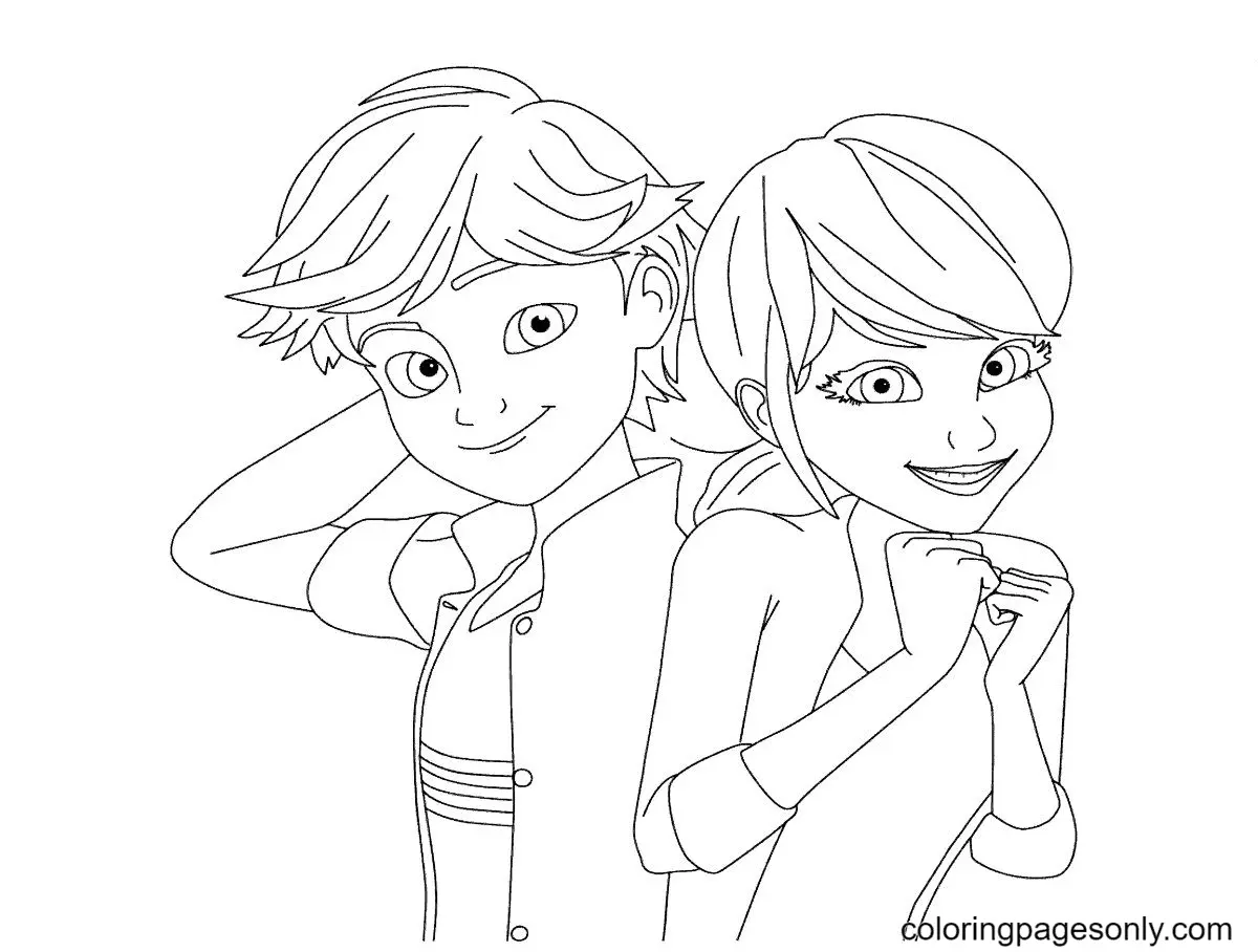 Ladybug Y Cat Noir Para Colorear 27