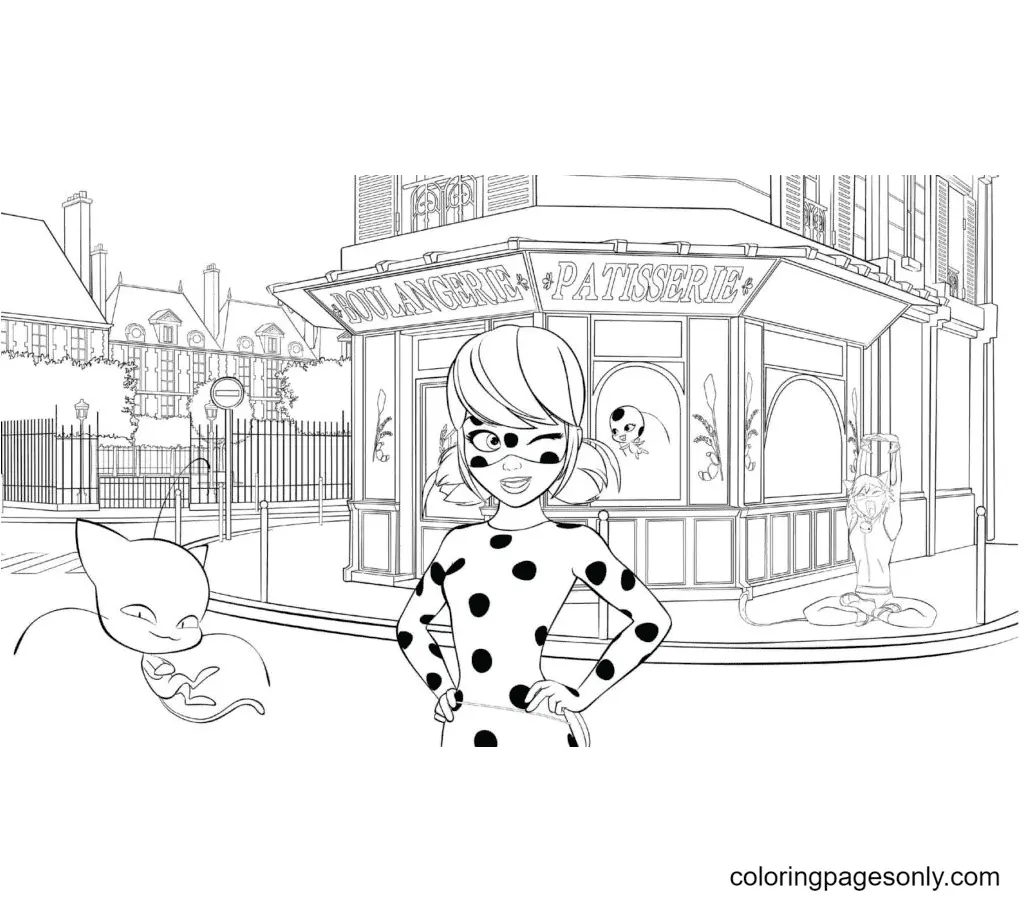 Ladybug Y Cat Noir Para Colorear 34