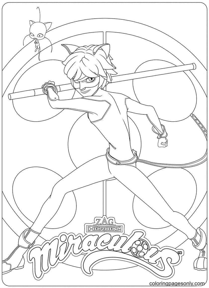 Ladybug Y Cat Noir Para Colorear 48