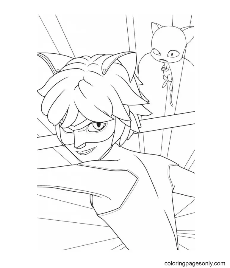 Ladybug Y Cat Noir Para Colorear 53
