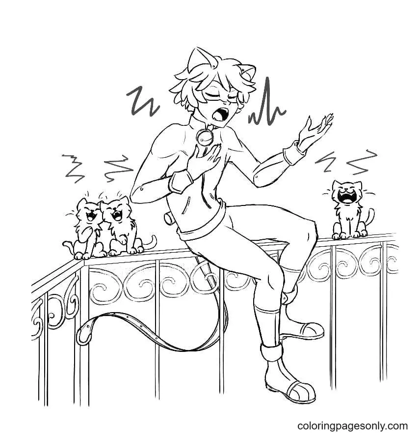 Ladybug Y Cat Noir Para Colorear 59
