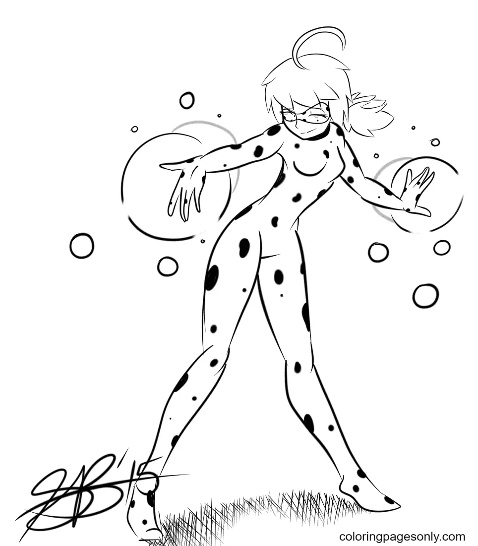 Ladybug and Cat Noir Coloring Pages 63