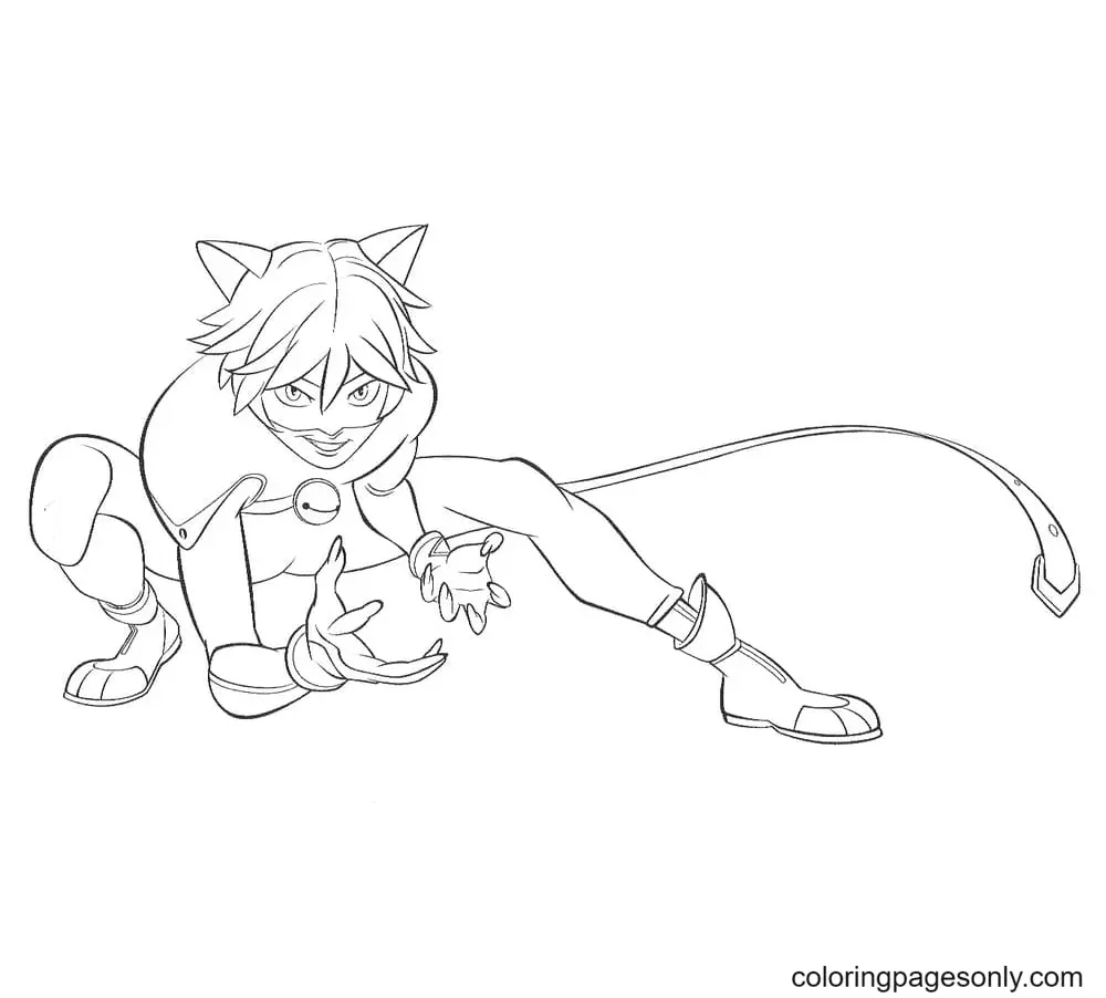Ladybug Y Cat Noir Para Colorear 78