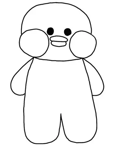 LalaFanfan Duck Coloring Pages 4