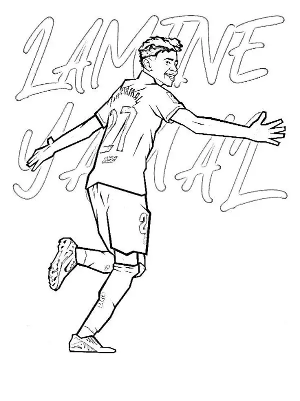 Lamine Yamal Ausmalbilder 4