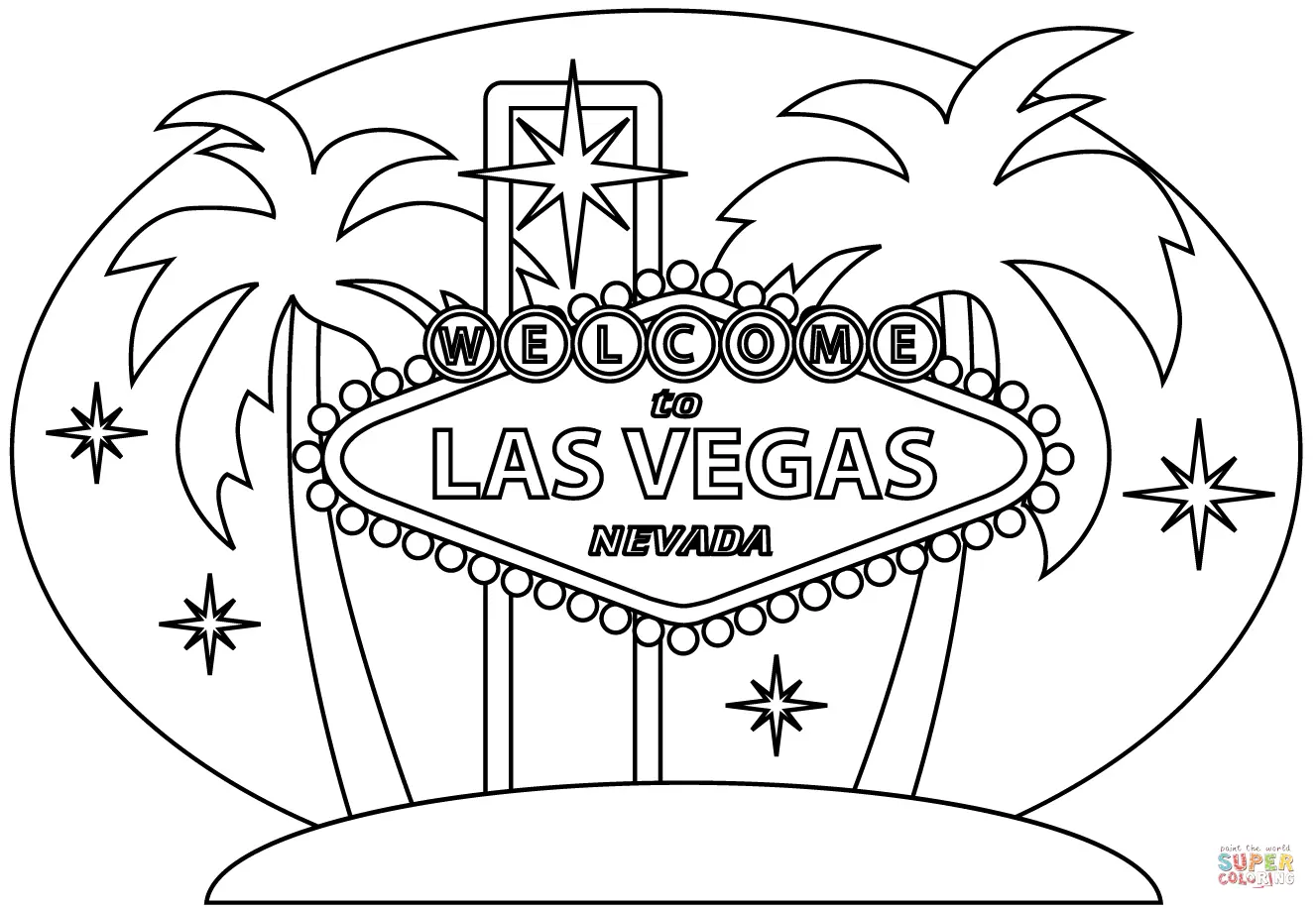 Las Vegas Para Colorear 1