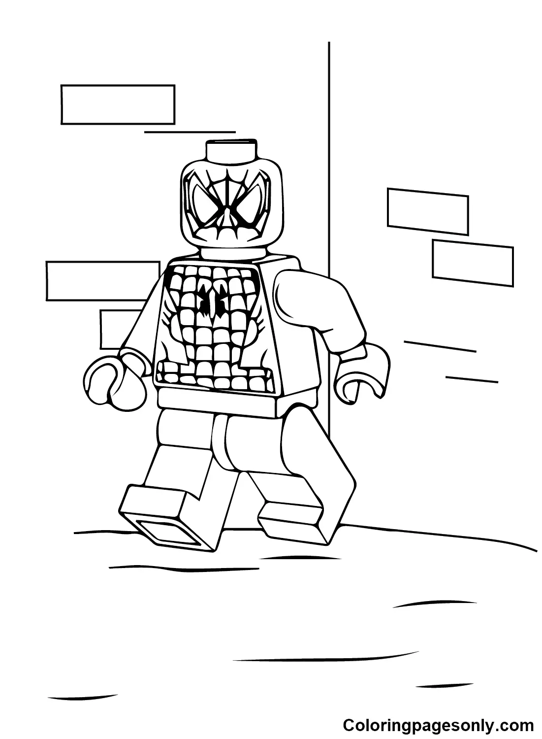 Lego Spiderman Coloring Pages