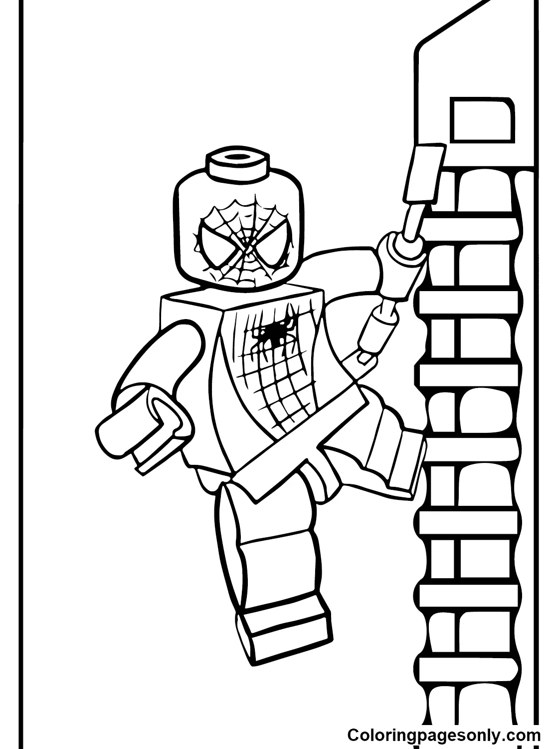 Lego Spiderman Para Colorear 8