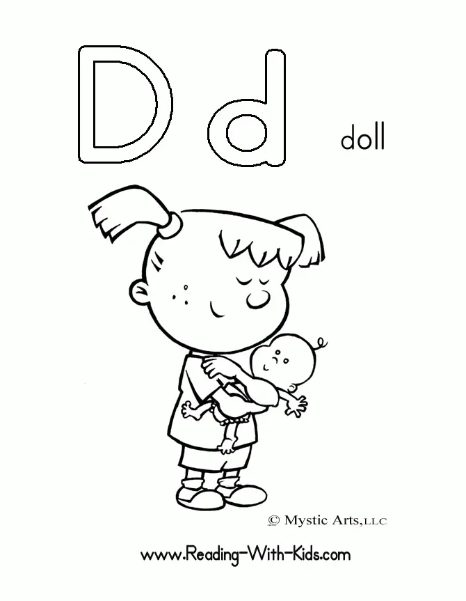 Desenhos de Letra D Para Colorir 2