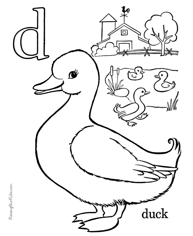 Desenhos de Letra D Para Colorir 4
