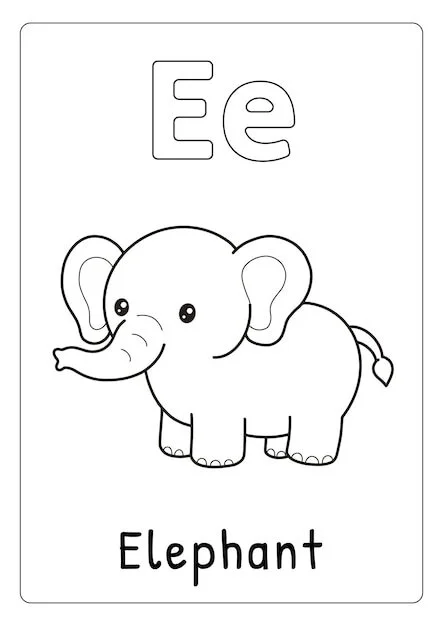 Desenhos de Letra E Para Colorir 59