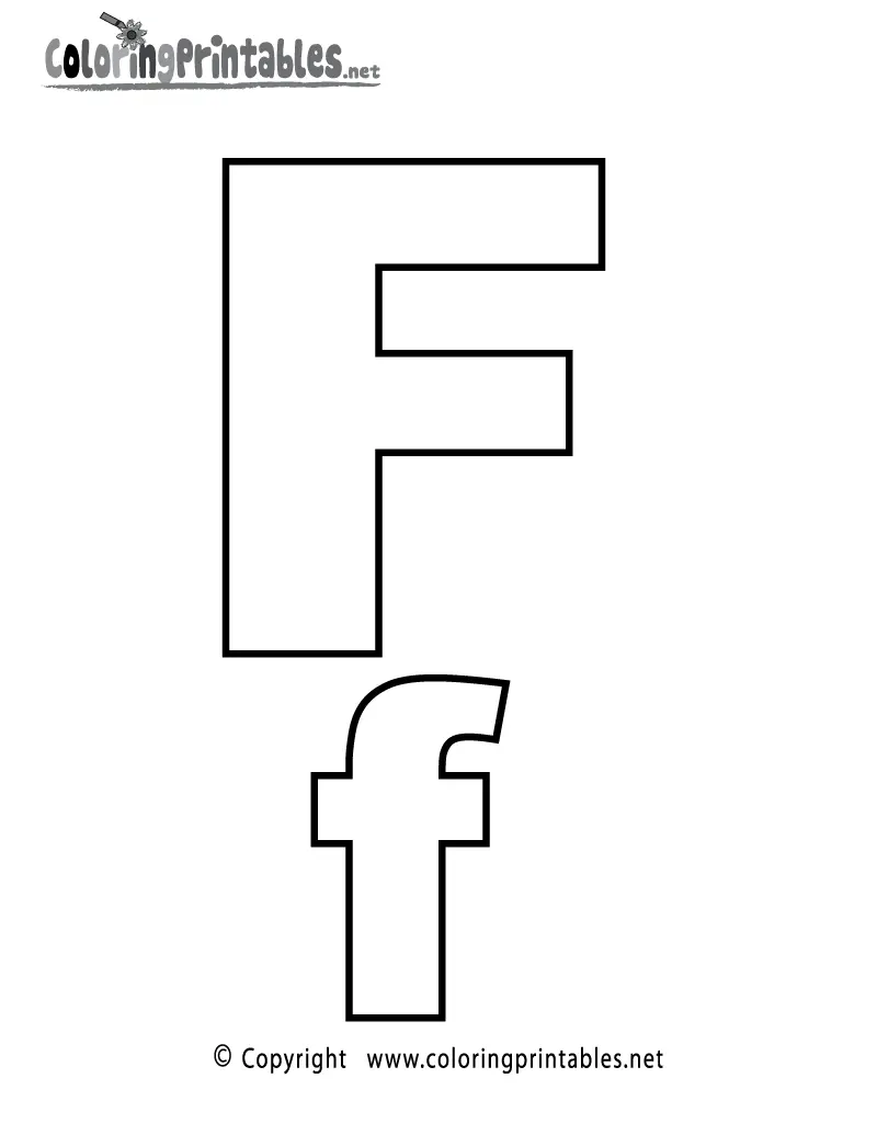 Letter F Coloring Pages 13