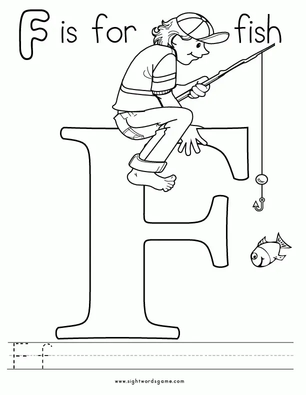 Letter F Coloring Pages 5