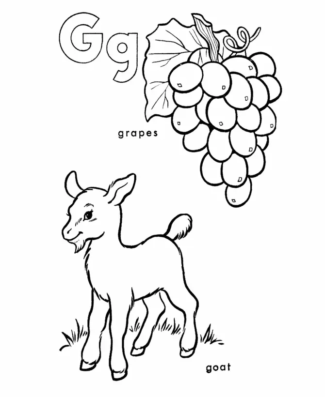 Letra G Para Colorear 7