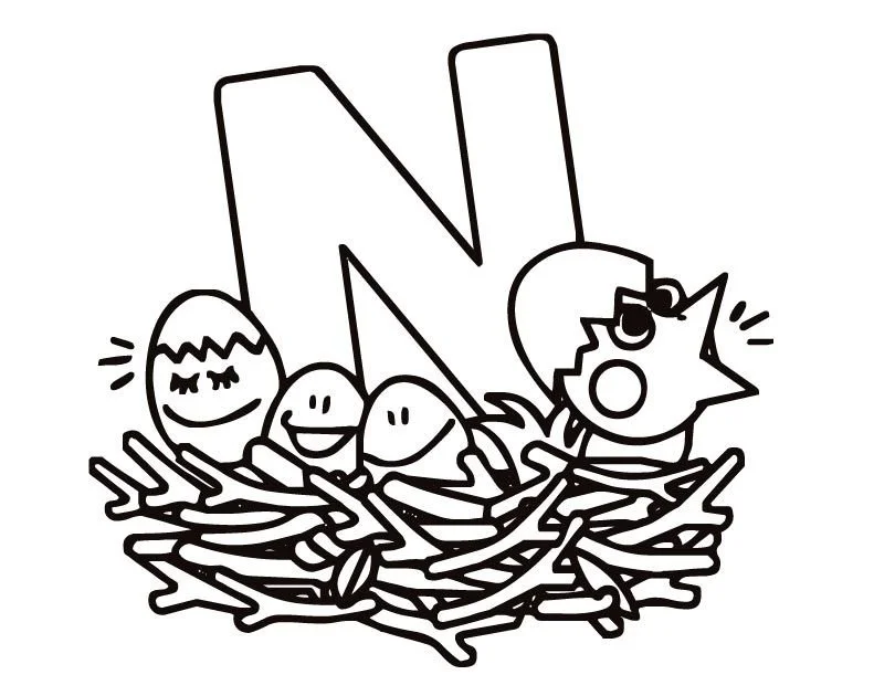 Letter N Coloring Pages 6