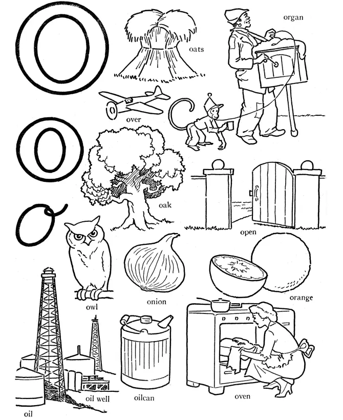 Desenhos de Letra O Para Colorir 10