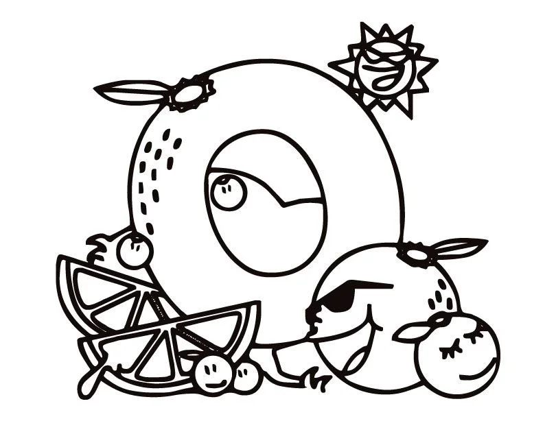 Desenhos de Letra O Para Colorir 13
