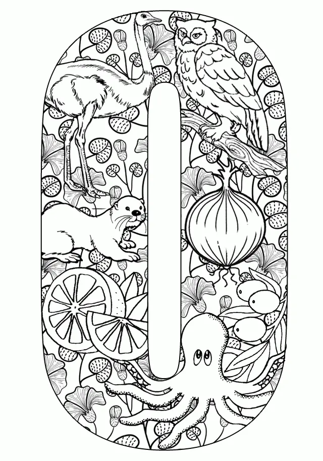 Desenhos de Letra O Para Colorir 15