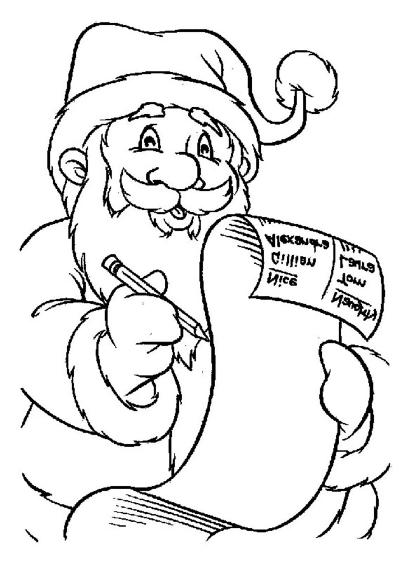 Carta A Santa Para Colorear 10