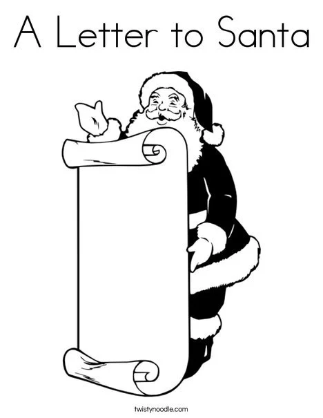 Carta A Santa Para Colorear 8