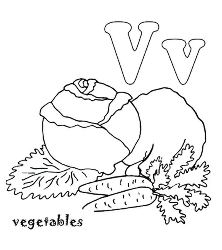 Letter V Coloring Pages 33