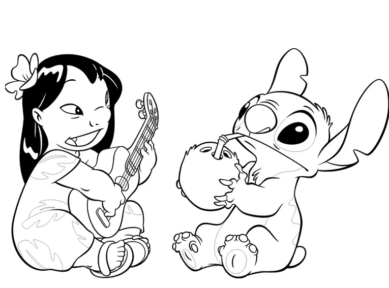 Desenhos de Lilo And Stitch Para Colorir 17