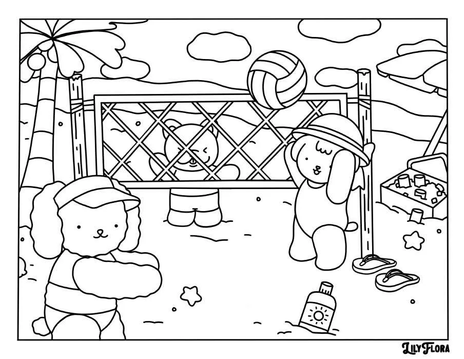 Lily Flora Coloring Pages