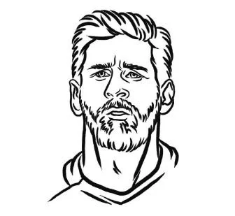 Lionel Messi Coloring Pages 3